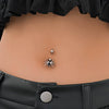 Body Piercing Jewelry Stainless Steel Inlaid Zircon Animals Zodiac Butterfly Spider Navel Ring For Women