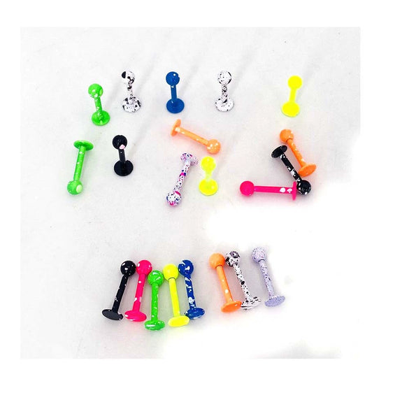 Body Piercing Jewelry Stainless Steel Multicolor Geometric Baked Paint Lip Ornaments