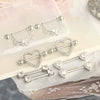 Body Piercing Jewelry Stainless Steel Nipple Ring Nail Suit With Crown And Star Pattern Electroplated