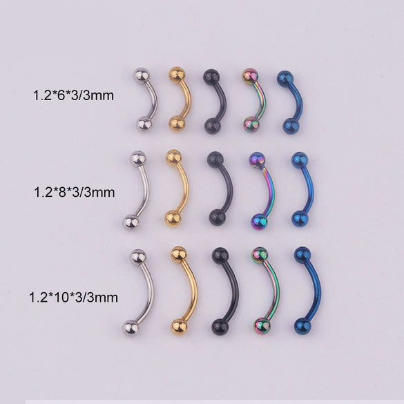 Body Piercing Jewelry Stainless Steel Spherical Geometric Electroplated Unisex