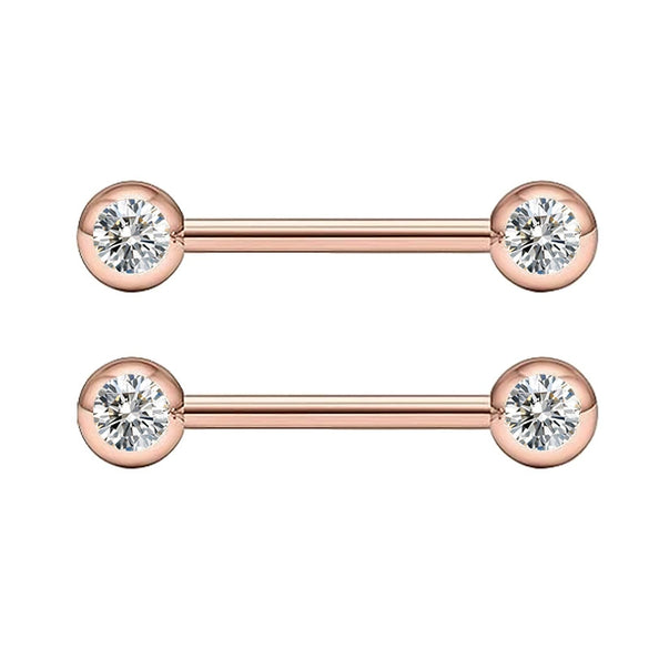 Body Piercing Jewelry Stainless Steel Star Pattern Frosted Drill Ball Nipple Ring Nipple Barbell Electroplated
