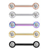 Body Piercing Jewelry Stainless Steel Star Pattern Frosted Drill Ball Nipple Ring Nipple Barbell Electroplated