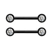 Body Piercing Jewelry Stainless Steel Star Pattern Frosted Drill Ball Nipple Ring Nipple Barbell Electroplated