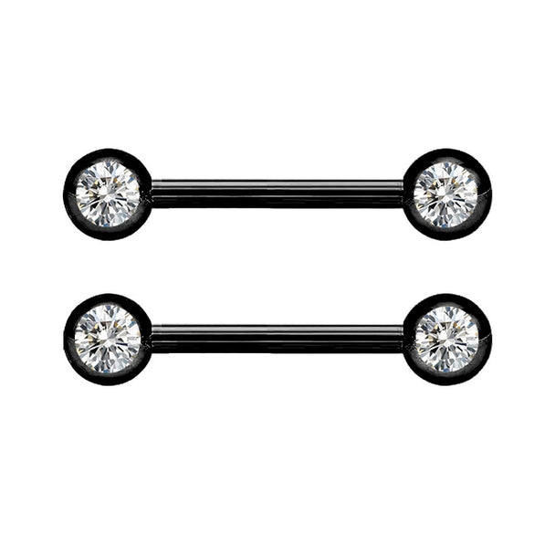 Body Piercing Jewelry Stainless Steel Star Pattern Frosted Drill Ball Nipple Ring Nipple Barbell Electroplated