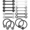 Body Piercing Jewelry Stainless Steel Tongue Ring Nipple Ring With Crown And Star Pattern Electroplated