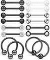 Body Piercing Jewelry Stainless Steel Tongue Ring Nipple Ring With Crown And Star Pattern Electroplated
