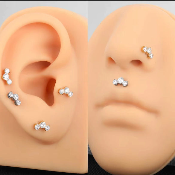 Body Piercing Jewelry Titanium Alloy Copper Stainless Steel Geometric Electroplating Unisex