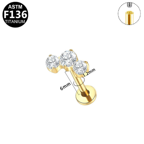 Body Piercing Jewelry Titanium Alloy Copper Stainless Steel Geometric Electroplating Unisex