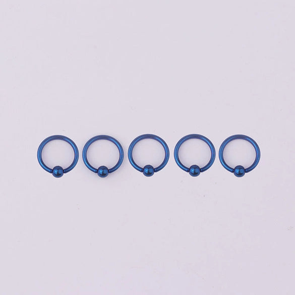 Body Piercing Jewelry Vacuum Plating Stainless Steel Geometric Ring Ear Nail Nose Nail