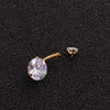Body Piercing Stainless Steel Doubleheaded Round Zircon Navel Nail For Women With Geometric Pattern