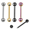 Body Piercing Stainless Steel Geometric Doubleheaded Ball Dumbbell Tongue Nail Breast Nail Ear Bone Nail Electroplated Unisex