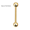 Body Piercing Stainless Steel Geometric Doubleheaded Ball Dumbbell Tongue Nail Breast Nail Ear Bone Nail Electroplated Unisex