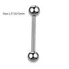 Body Piercing Stainless Steel Geometric Doubleheaded Ball Dumbbell Tongue Nail Breast Nail Ear Bone Nail Electroplated Unisex
