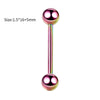 Body Piercing Stainless Steel Geometric Doubleheaded Ball Dumbbell Tongue Nail Breast Nail Ear Bone Nail Electroplated Unisex