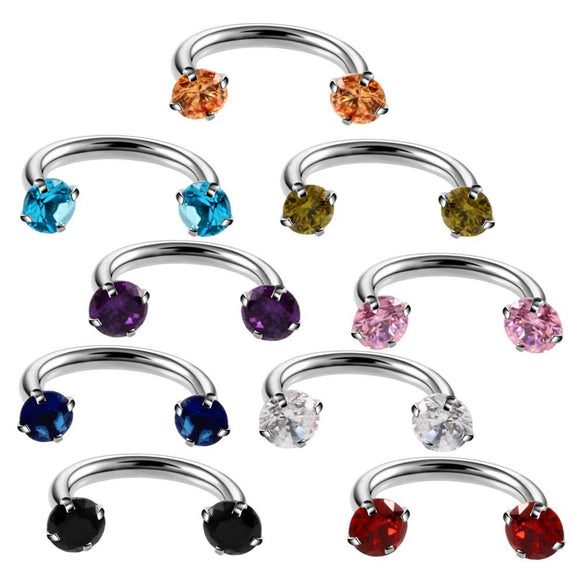 Body Puncture Jewelry Stainless Steel Ushaped Electroplated Ring And Nail