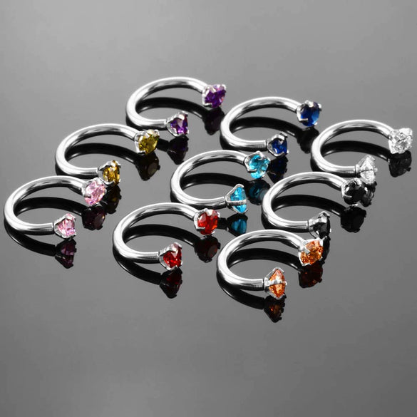 Body Puncture Jewelry Stainless Steel Ushaped Electroplated Ring And Nail