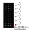 Body Puncture Stainless Steel Nose Nail Geometric Pattern Diamond Style Unisex