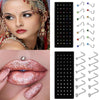 Body Puncture Stainless Steel Nose Nail Geometric Pattern Diamond Style Unisex