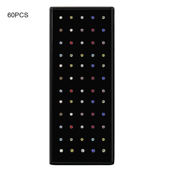 Body Puncture Stainless Steel Nose Nail Geometric Pattern Diamond Style Unisex