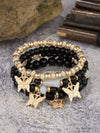 Bohemian Alloy Multilayer Beaded Butterfly Crystal Electroplated Unisex Jewelry Bracelet