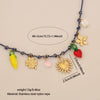 Bohemian Braided Handmade Stainless Steel Beach Jewelry With Starfish Conch Animal Zodiac Shapes Women's Necklace