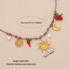 Bohemian Braided Handmade Stainless Steel Beach Jewelry With Starfish Conch Animal Zodiac Shapes Women's Necklace