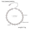 Bohemian Colorful Bead Zircon Necklace And Bracelet Titanium Steel Pvd Plated 18K Gold