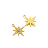 Bohemian Eightpointed Star Natural Stone Pendant Jewelry Gold Plated Stainless Steel