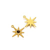 Bohemian Eightpointed Star Natural Stone Pendant Jewelry Gold Plated Stainless Steel