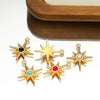 Bohemian Eightpointed Star Natural Stone Pendant Jewelry Gold Plated Stainless Steel