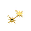 Bohemian Eightpointed Star Natural Stone Pendant Jewelry Gold Plated Stainless Steel
