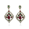 Bohemian Exotic Drop Shape Alloy Earrings With Crystal Detail For Women Wholesale Fashion Jewelry