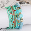 Bohemian Geometric Color Block Glass Beaded Stoving Varnish Women'S Bracelets
