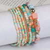 Bohemian Geometric Color Block Glass Beaded Stoving Varnish Women'S Bracelets