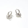 Bohemian Geometric Heart And Star Copper Earrings With White Zircon Inlay Electroplated Simple Personality Jewelry