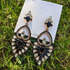 Bohemian Heart Shape Alloy Rhinestone Hollow Out Earrings