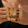 Bohemian Square Diamond Set Simple Light Luxury Niche Titanium Steel 18K Gold Plated Bracelet