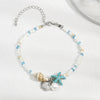 Bohemian Starfish Conch Shell Beaded Alloy Inlay Artificial Pearls Turquoise Women'S Bracelets
