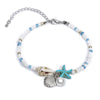 Bohemian Starfish Conch Shell Beaded Alloy Inlay Artificial Pearls Turquoise Women'S Bracelets