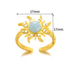 Bohemian Style Copper Ring With Geometric Pattern And Electroplating Open And Micropaved Zircon Sunflower Design