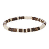 Bohemian Style Handmade Geometric Wooden Bead And Coconut Shell Bracelet For Men And Women