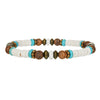 Bohemian Style Handmade Geometric Wooden Bead And Coconut Shell Bracelet For Men And Women