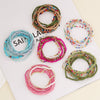 Bohemian Style Plastic Resin Rice Beads Crystal Tassel Wave Pattern Bracelet For Women