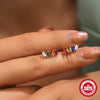 Bohemian Style S925 Sterling Silver Geometric Retro Long Irregular Square Full Diamond Inlaid Zircon Ear Studs Earrings
