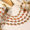 Bohemian Style Stainless Steel Fruit Shape Bracelet With Pvd Vacuum Plating And Oil Dripping For Women