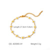 Bohemian Style Stainless Steel Fruit Shape Bracelet With Pvd Vacuum Plating And Oil Dripping For Women