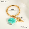 Bohemian Style Stainless Steel Ring With Electroplating Geometric Design For Women