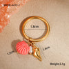 Bohemian Style Stainless Steel Ring With Electroplating Geometric Design For Women