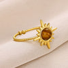 Bohemian Style Star Stainless Steel Ring Electroplated