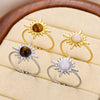 Bohemian Style Star Stainless Steel Ring Electroplated